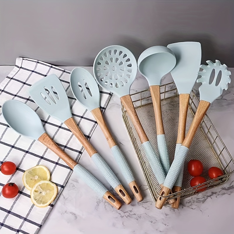 Silicone Utensil Set Kitchen Utensils Small Colanders Large - Temu