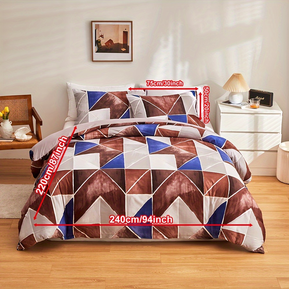 Duvet Cover Set (1 Duvet Cover + 1/2 Pillowcases Without Temu New Zealand