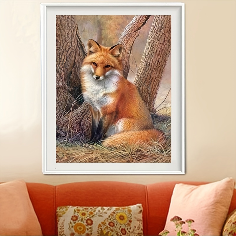 Fox Diamond Painting Kits 5d Cartoon Animals Artificial - Temu