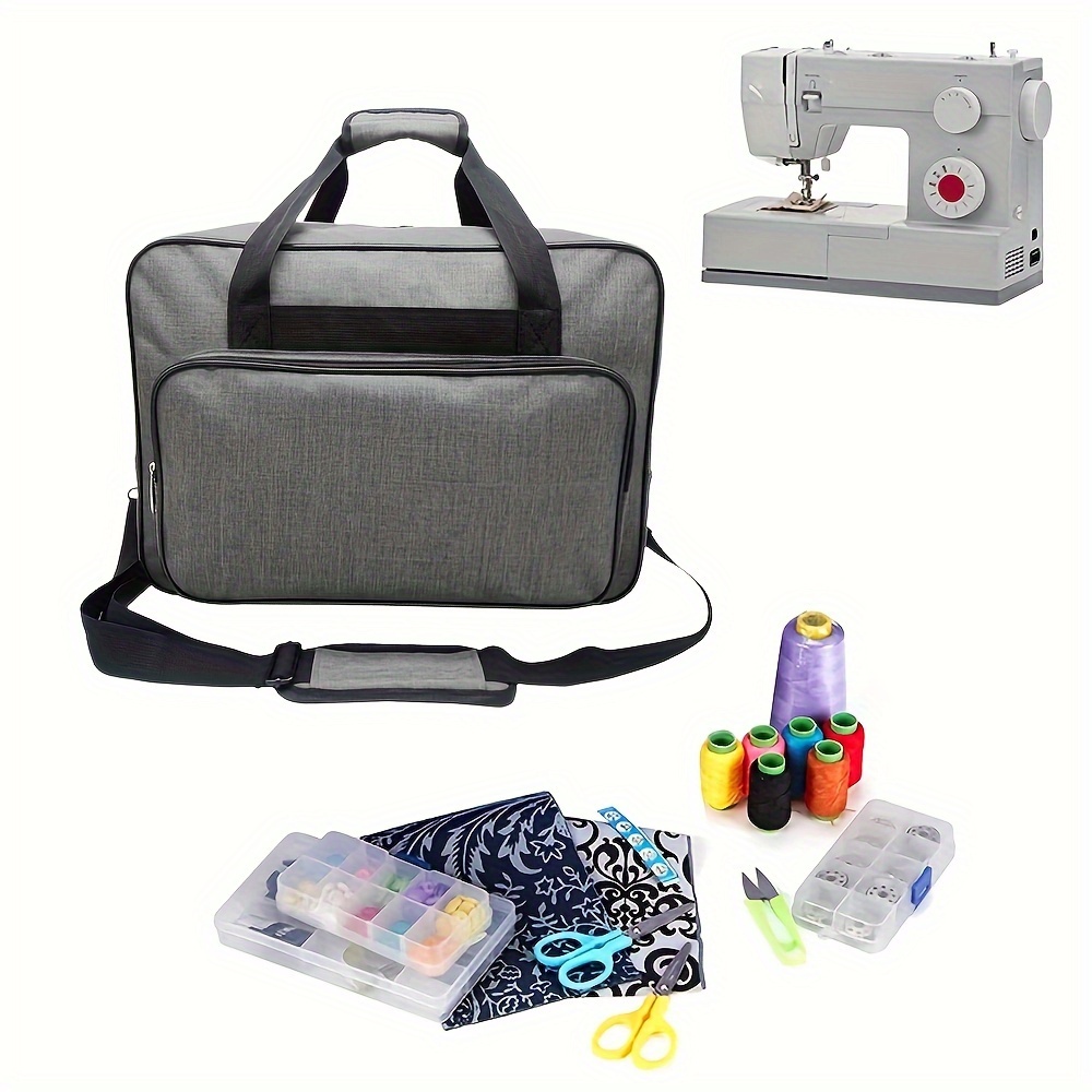 1pc Sewing Machine Carrying Case, Universal Tote Travel Bag Compatible With  Most Standard Machines, Portable Padded Storage Dust Cover With Pockets For  Sewing Machine - Arts, Crafts & Sewing - Temu