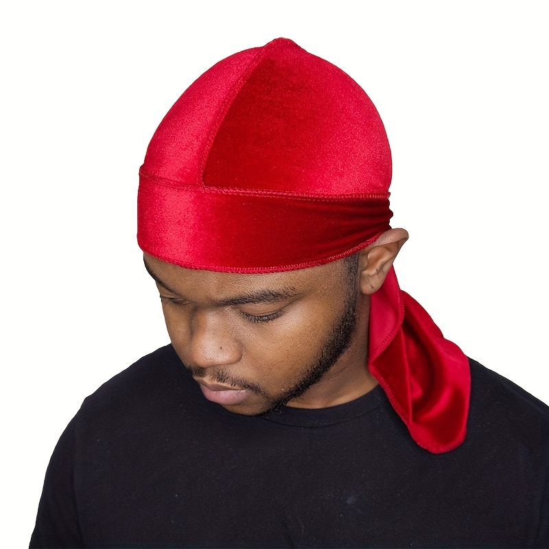Silky Satin Durag Men's Cap Hat Doo Rag Biker Smooth Head Wrap Bandana