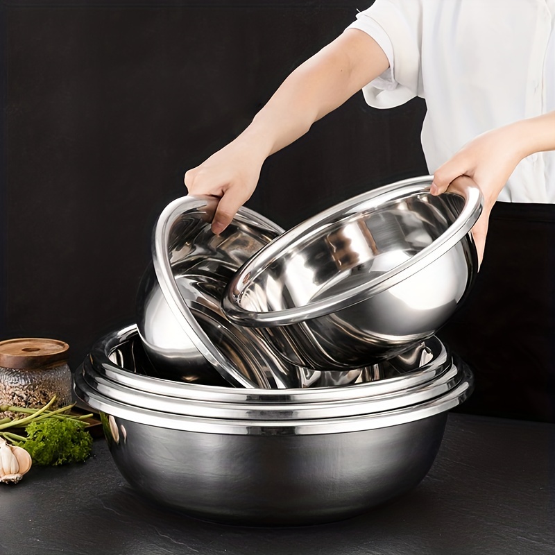 Large Stainless Steel Mixing Bowl Perfect For - Temu