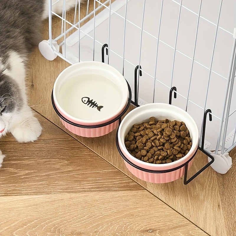 Hanging Cat Feeder Bowl With Bowl Holder Elevated Cat Food Temu