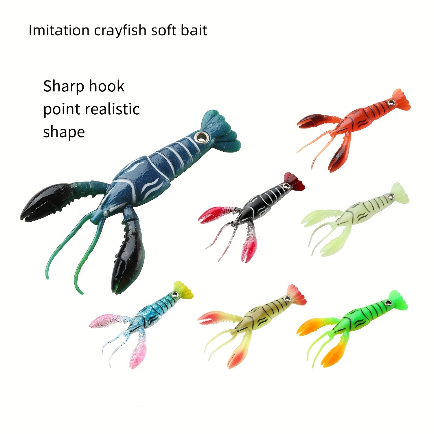 Soft Prawn Fishing Lure Bionic Crayfish Soft Bait Fishing - Temu