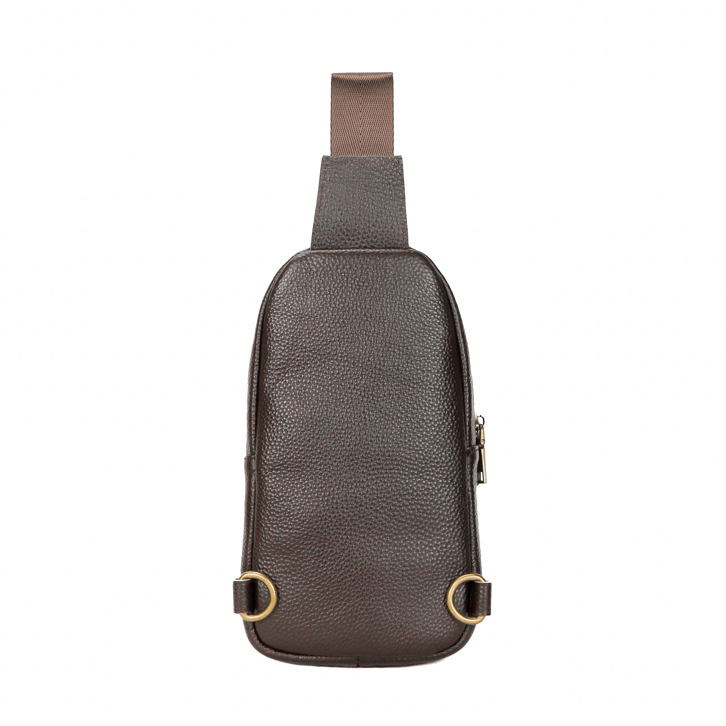 Small PU Leather Chest Crossbody Bag Men