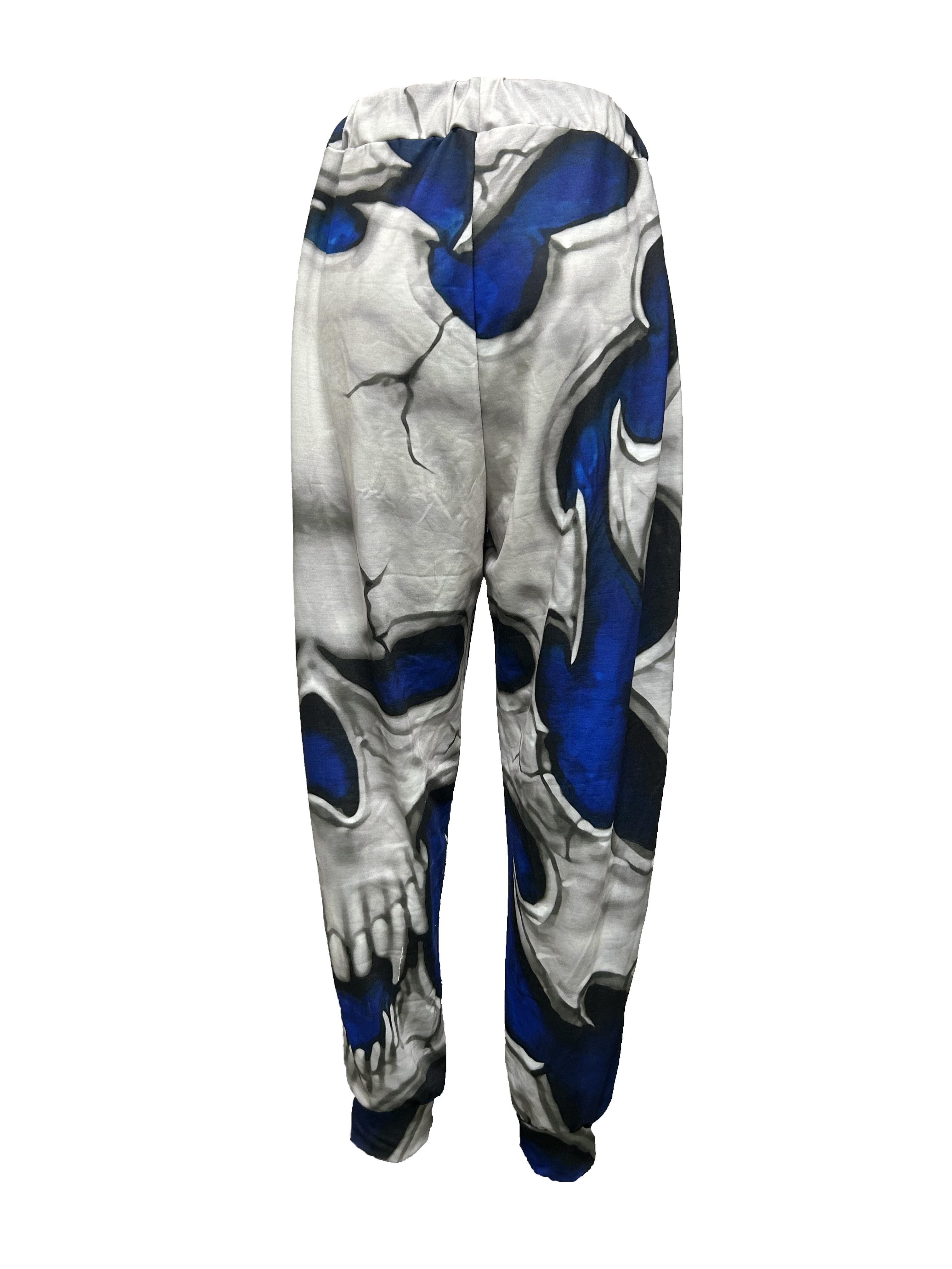 BLUE SKULL SWEATPANTS