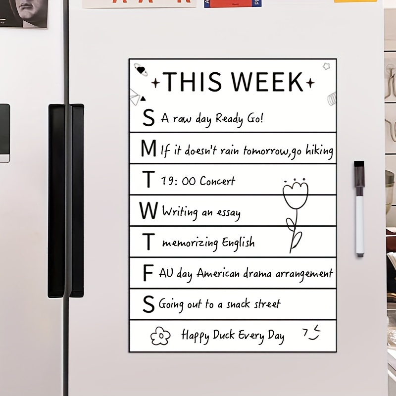 Daily Magnetic Stickers For Fridge 7 Days Of The Week Home - Temu
