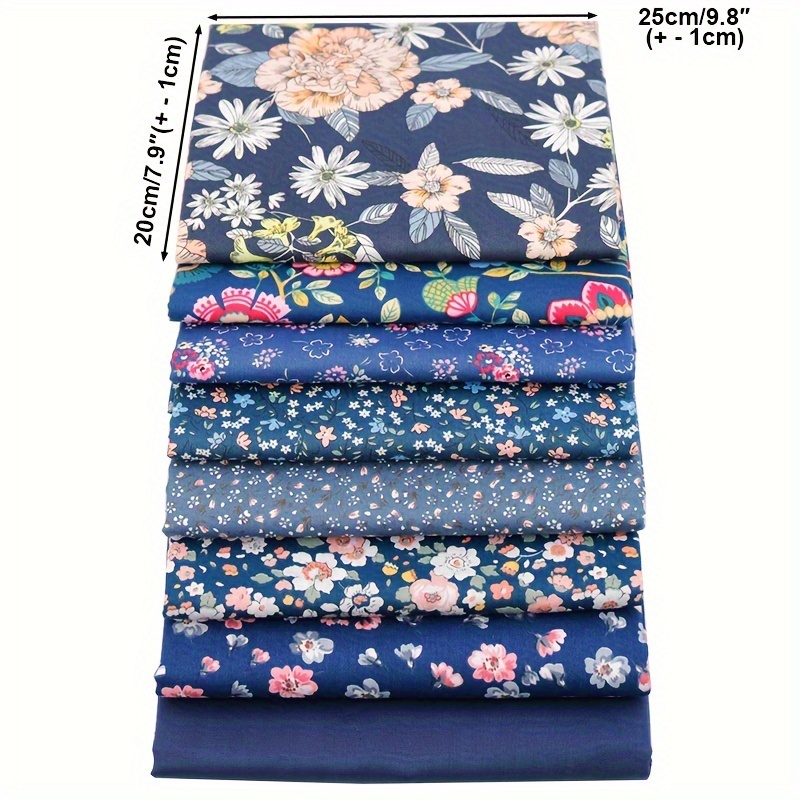 Teramila Blue Flower Cotton Fabric Quilting Telas Por Metro Patchwork  Algodon Home Textile Bedding Clothing Dress Sewing Tissu - AliExpress