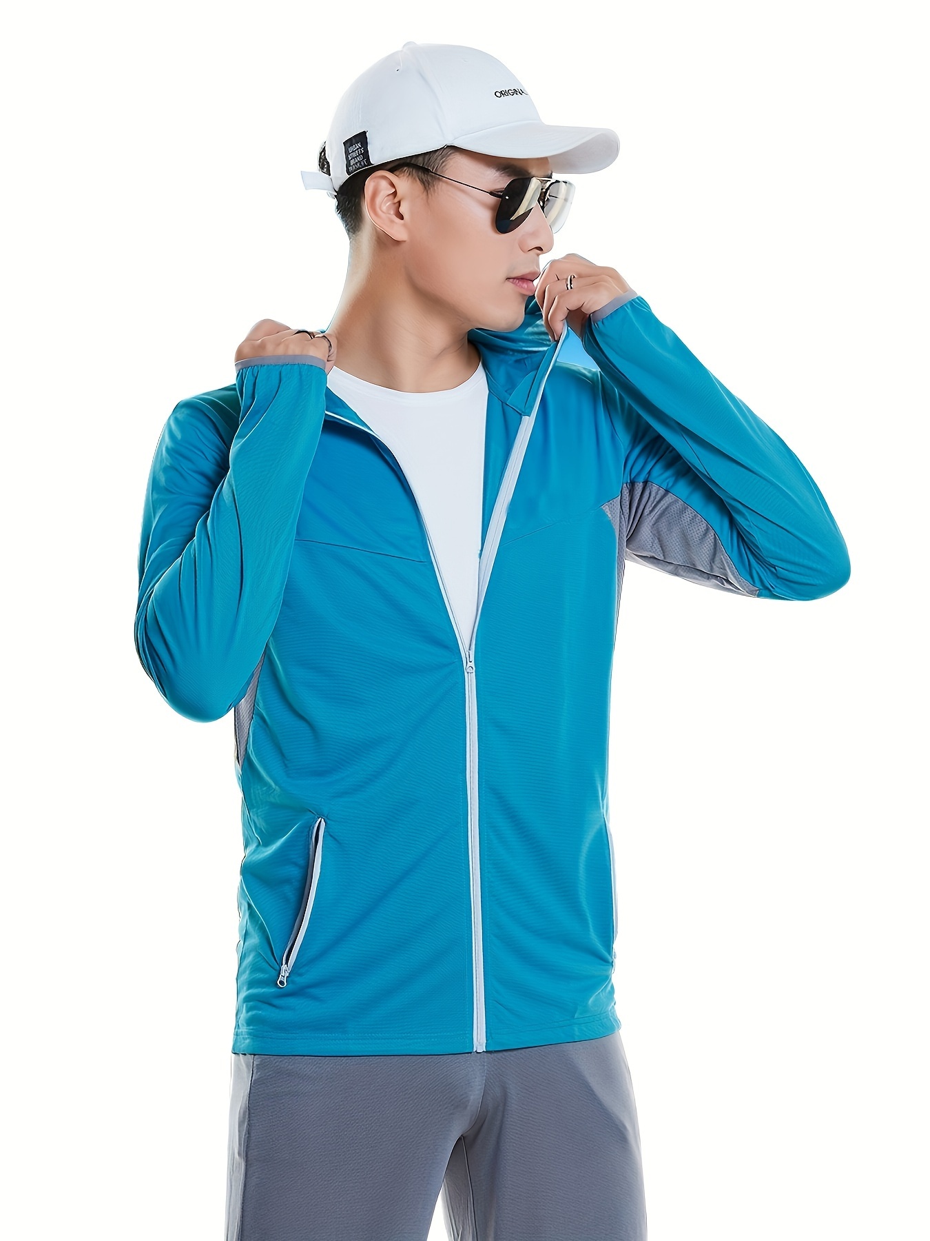 Trendy Hooded Sun Protective Jacket Men's Breathable Uv - Temu United  Kingdom