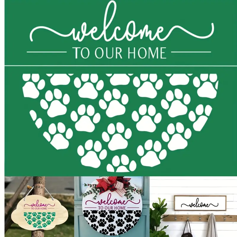 Alinacutle Welcome To Our Home Reusable Silk Screen Stencils - Temu