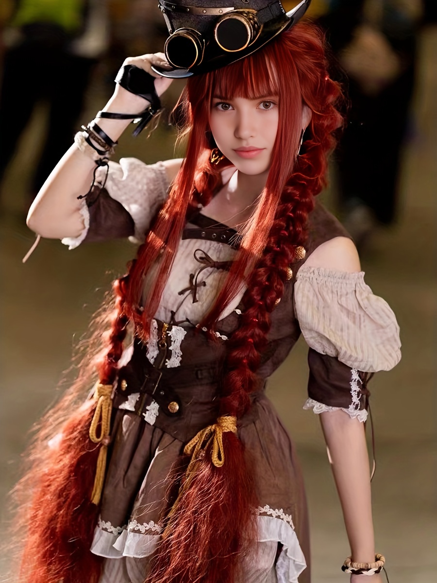 Parrucca Cosplay Anime Parrucca Sintetica Riccia Extra Lunga - Temu Italy