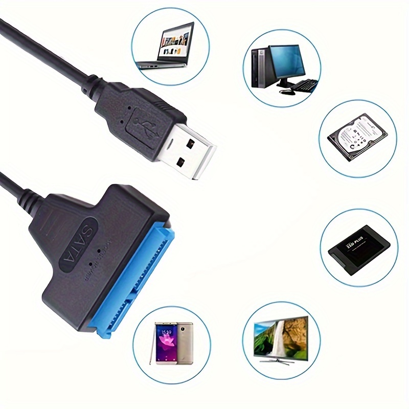 Cable Sata Usb 3 0/2 0 6 Gbps Disco Duro Hdd Ssd Externo 2 5 - Temu Spain