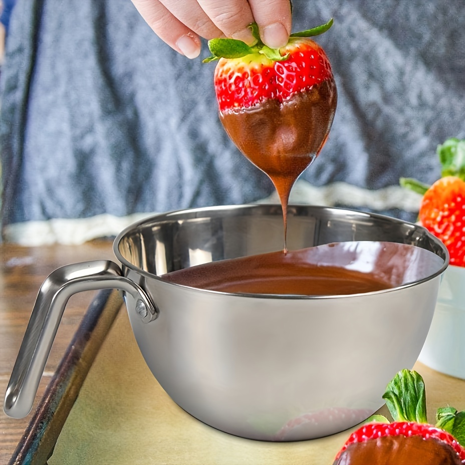 1000ML/1QT Double Boiler Chocolate Melting Pot with 2.3 QT 304 Stainless  Steel Pot, Chocolate Melting Pot with Silicone Spatula for Melting  Chocolate