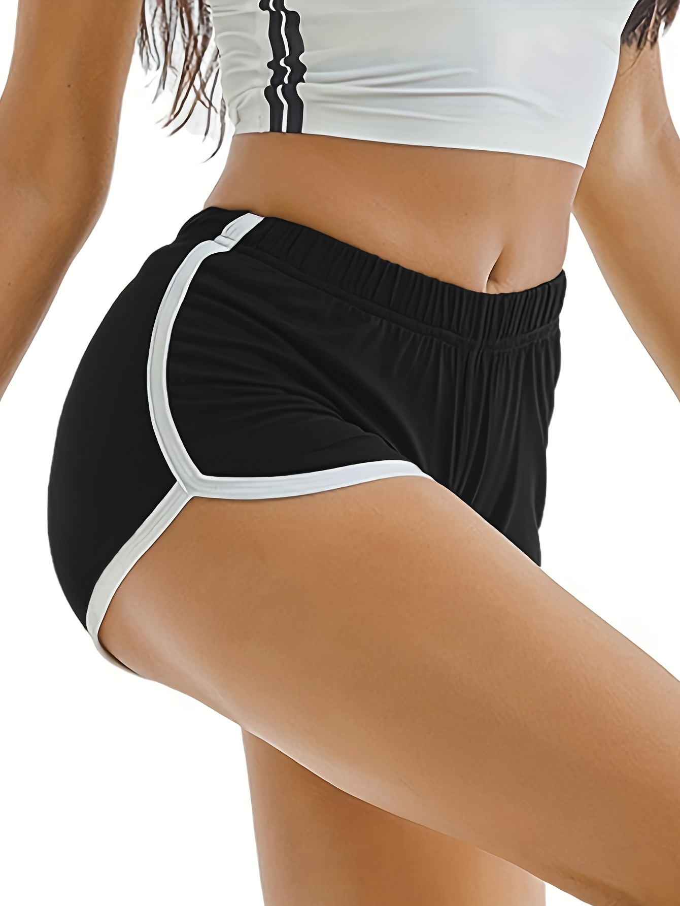 Elastic Waist Hotpants Workout Yoga Casual Shorts Spring - Temu Canada