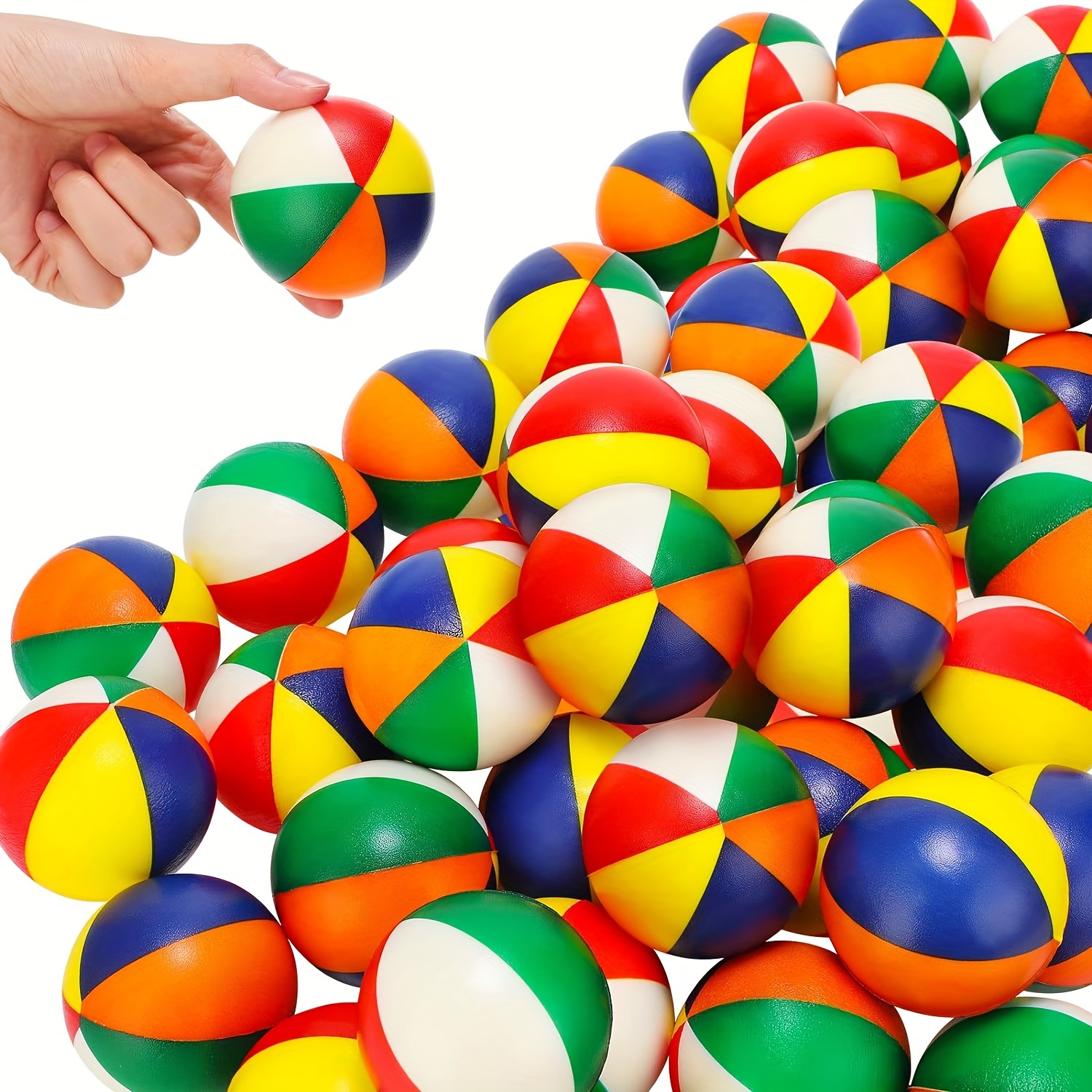 12pcs Sponge Squeeze Balls Stress Relief Fidget Toy Colored TPU Material