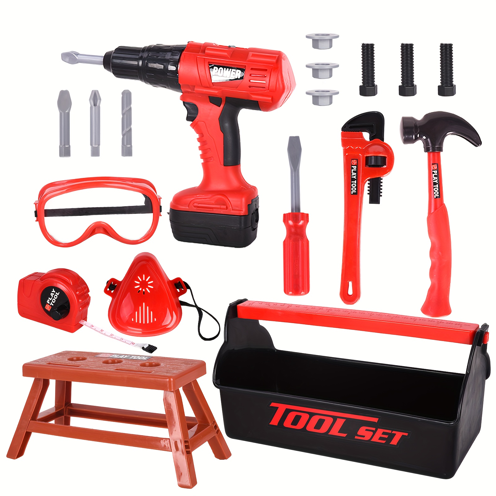 Happy Day - Pretending To Role Play As A Carpenter Simulation Repair Tool  Professional Carpenter Toolbox Set - Temu
