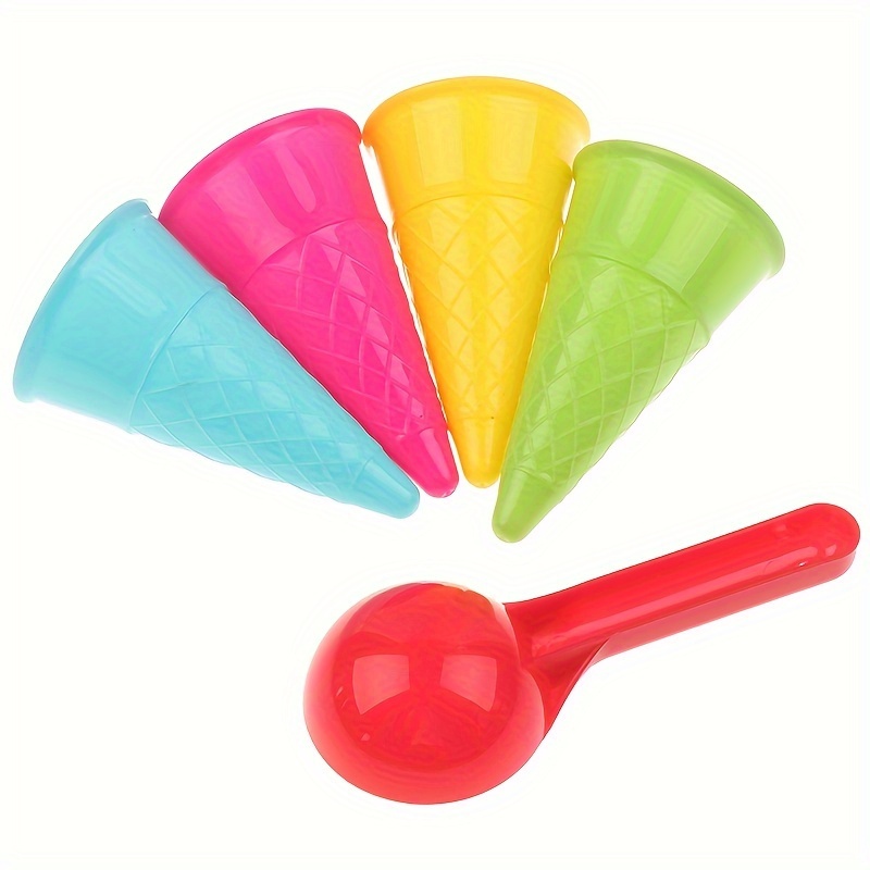 Lot Cute Ice Cream Cone Scoop Sets Beach Toys Sand Kids - Temu