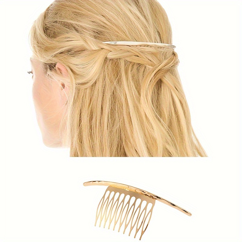 Peigne À Double Étirement Perlé Chignon Accessoires Coiffure