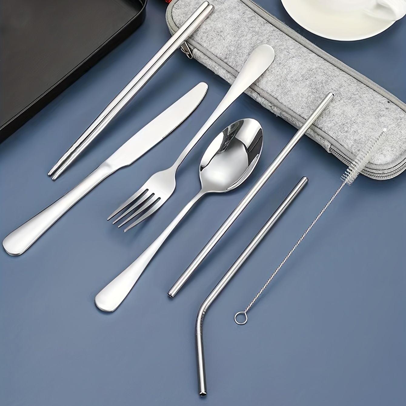 Stainless Steel Tableware Set Tableware Kitchen Utensils - Temu
