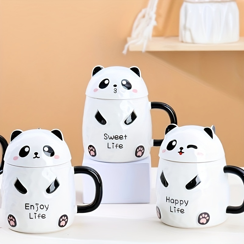 Adorable Panda Mug Cute Ceramic Bear Cup Cup Office Use - Temu