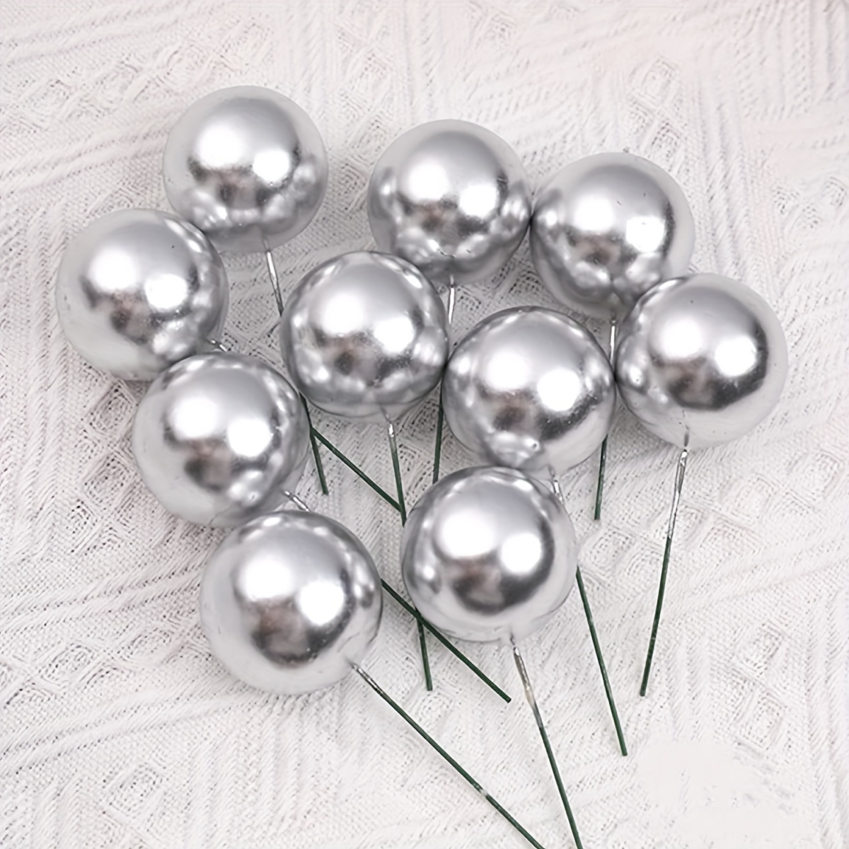 Cake Ball Toppers, Pink White Gold Cake Decorations 20pcs -  Hong Kong