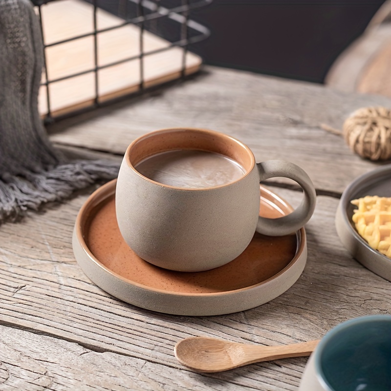 5oz-8oz Ceramic Espresso Coffee Cup Terra Cotta Clay Hand 