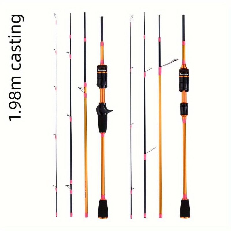 Carbon Lure Fishing Rod Portable Plug in Straight - Temu