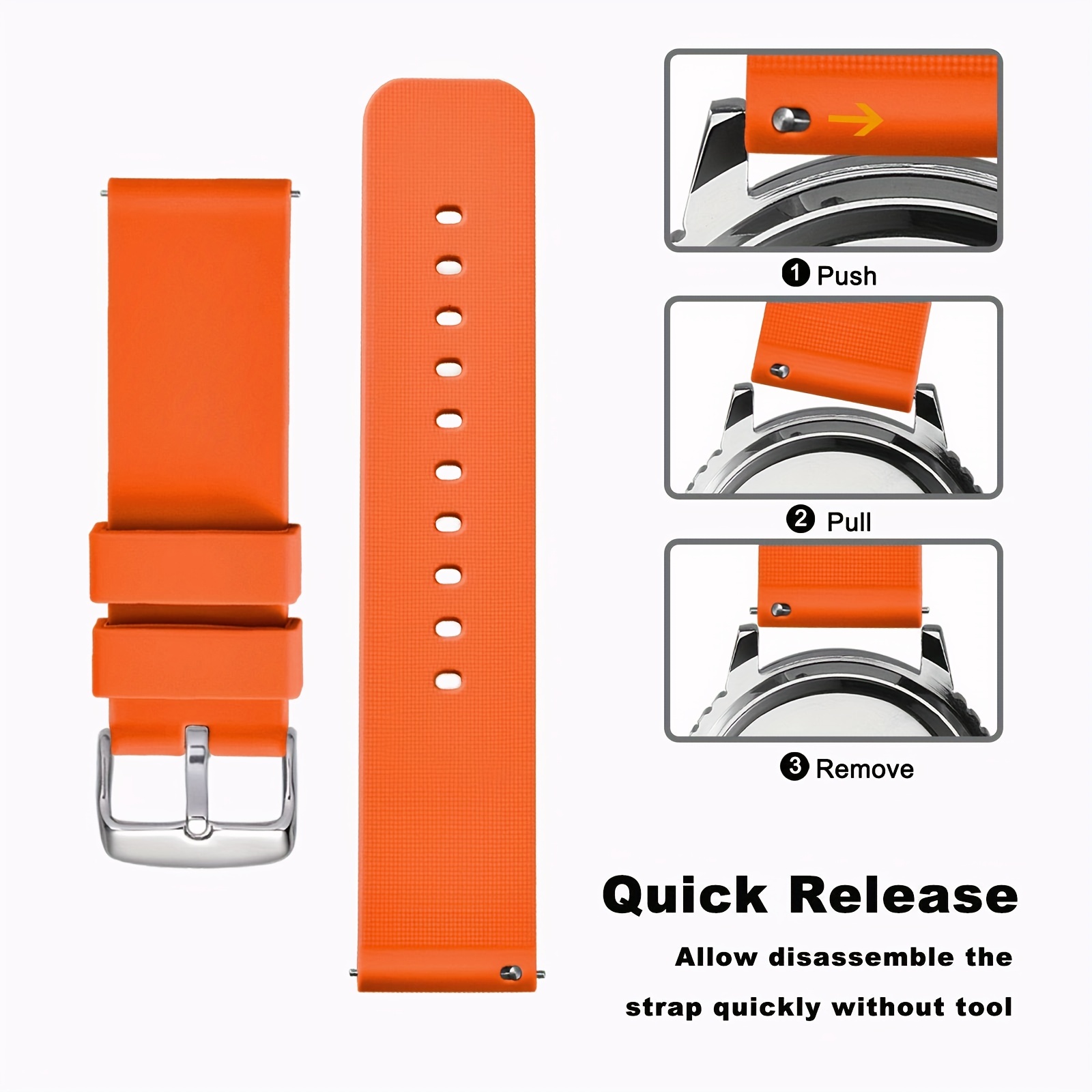 Silicone Watch Band For Galaxy Watch Huawei Gt3 - Temu