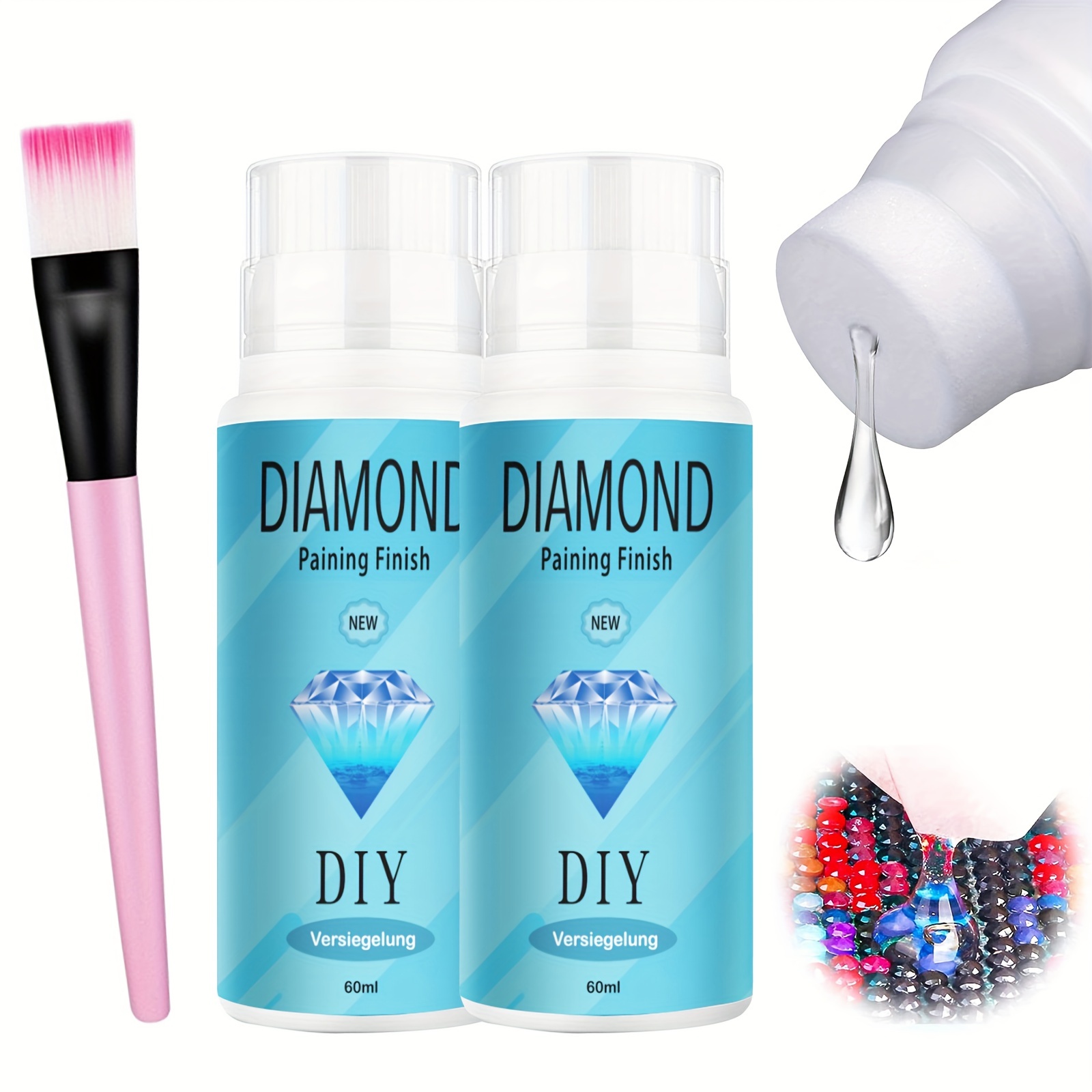 1 Artificial Diamond Painting Sealer 5d Diamond Painting Art - Temu