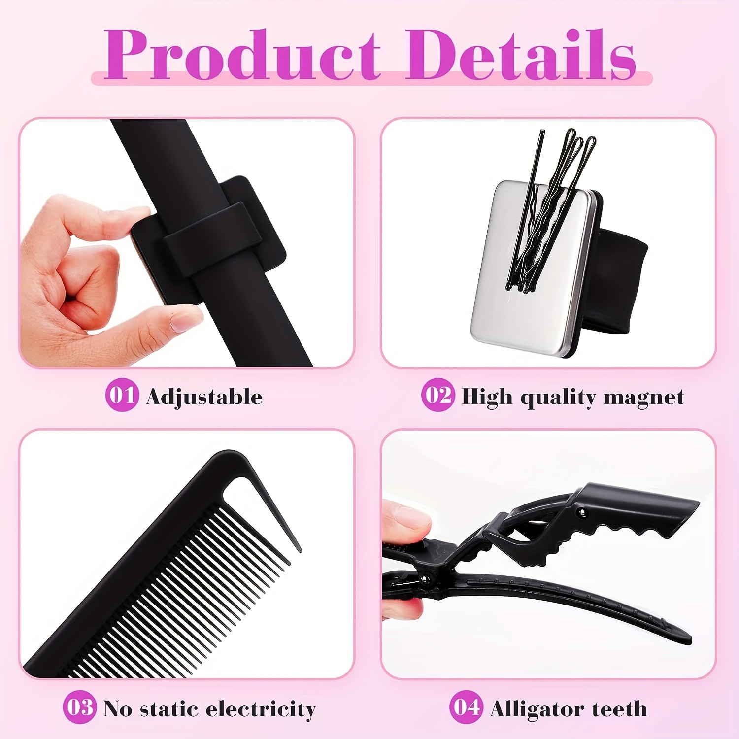 Hair Braiding Tools Magnetic Pin Wristband And Stainless - Temu