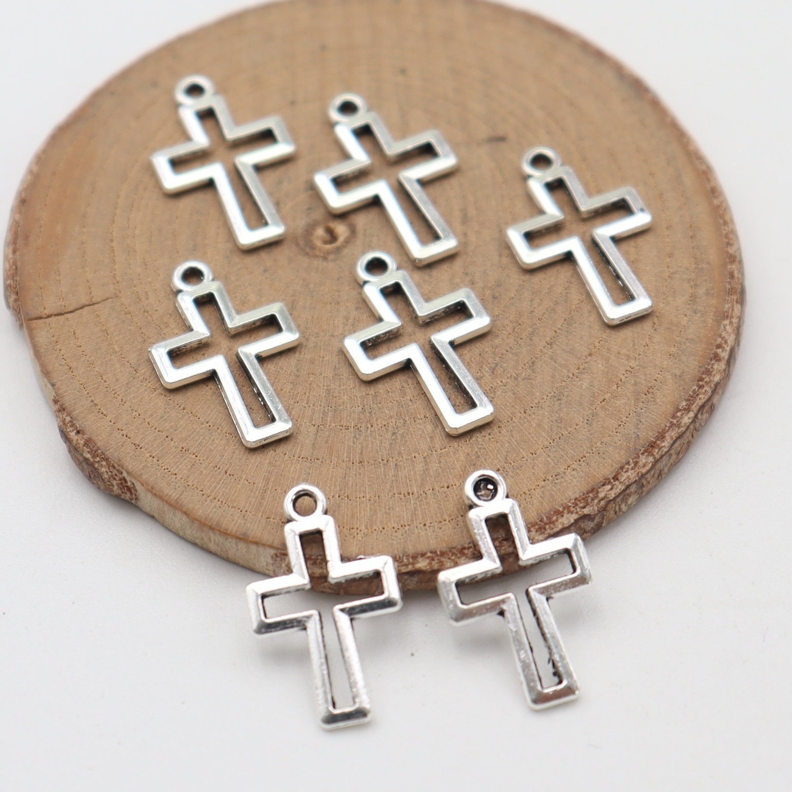 1pc Antique Silver Bronze Color Large Flower Cross Charms Pendant, for DIY Earrings Necklace Handmade Jewelry, Jewels Making,Temu