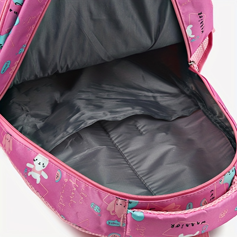 Children's Cartoon Rabbit Print Backpack Lightweight Waterproof
