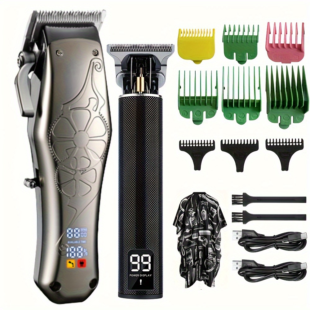  Hair Clippers for Men, Professional Hair Trimmer Set