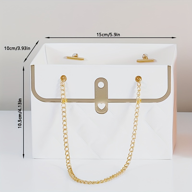 Stylish Gift Bags With Metal Chain - Perfect For Treats, Candy