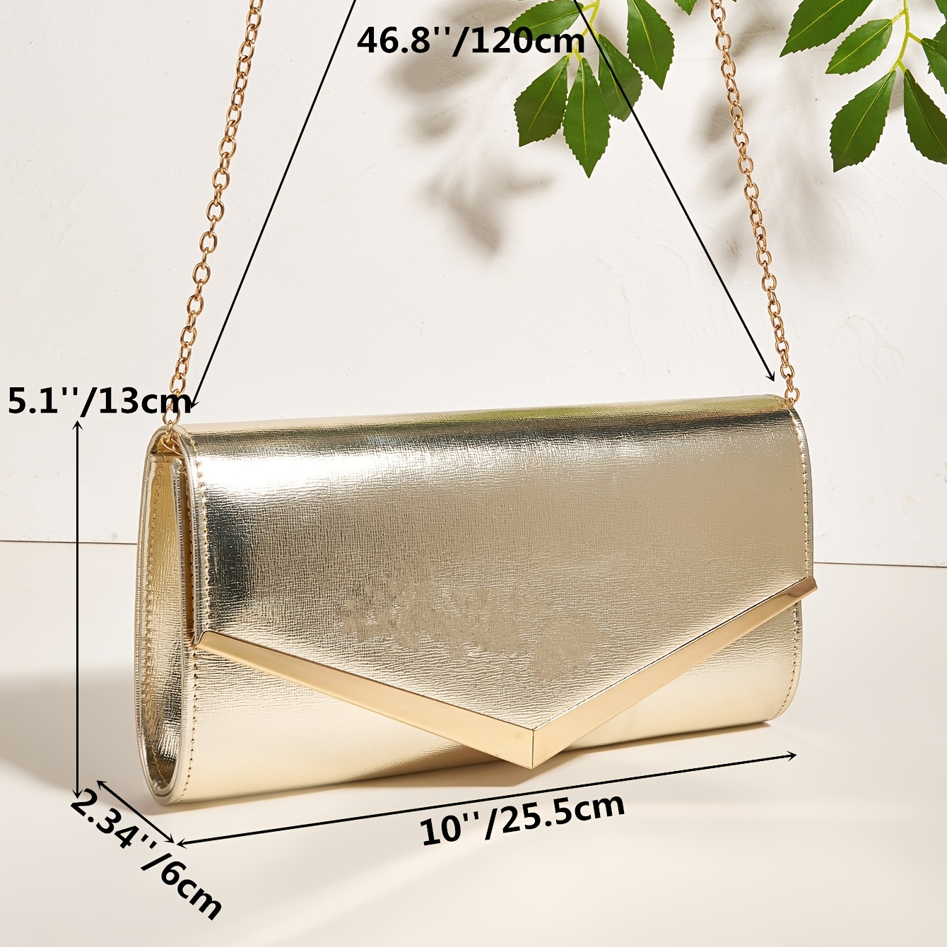 Metal Decor Clutch Bag For Party Shoulder Bag