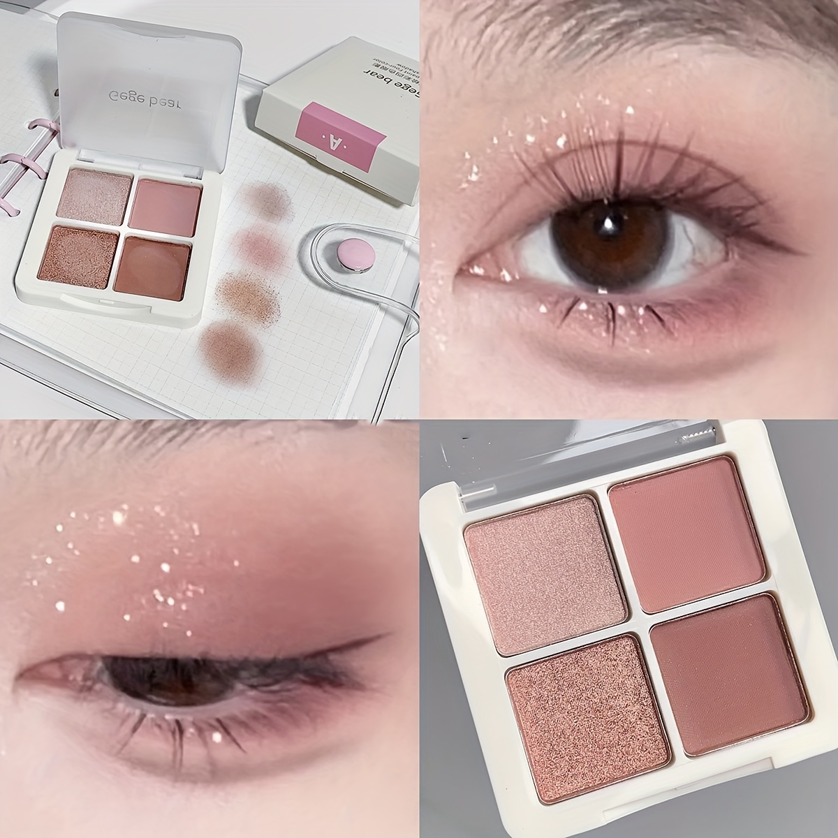 60 Farben Lidschatten Palette – 4 Schichten, Matt & Glitter, 60 Ml, Für Make-up & Partys
