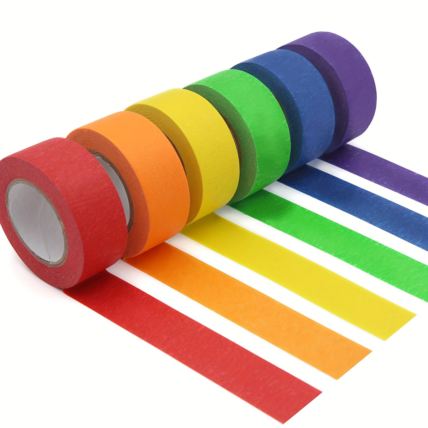 Cinta adhesiva de color de 1/2 pulgada, paquete de 12 cintas de pintores de  colores para artes y manualidades, cinta de artista, cinta de papel, cinta
