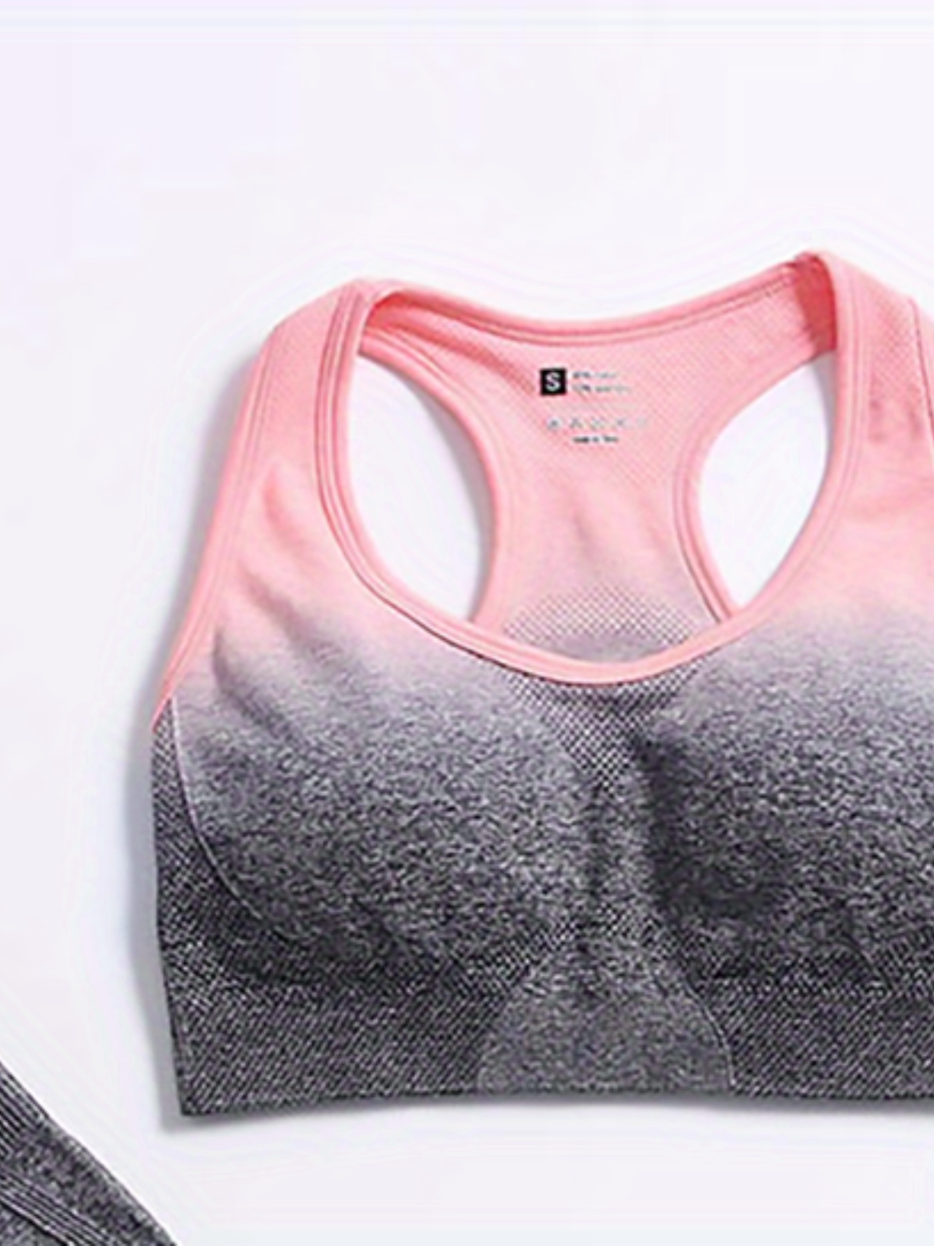 Women's Workout Sets 2 Piece Color Gradient Clothing Suit Pink