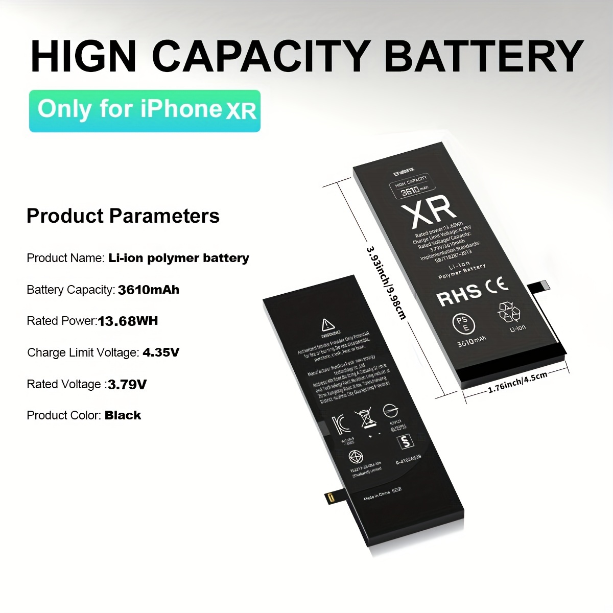 Sticker batterie iPhone XS Max