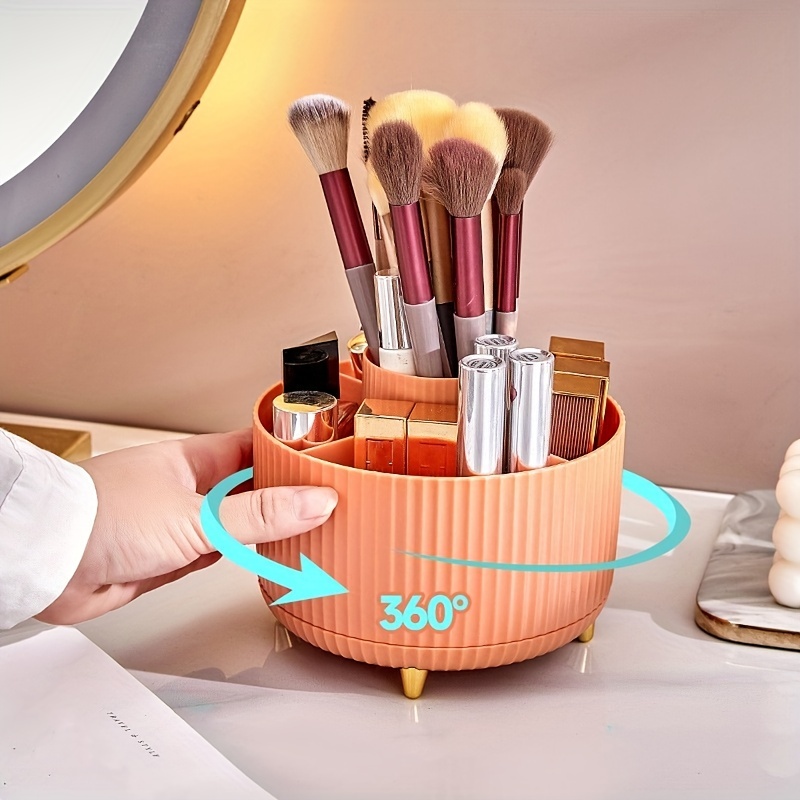 360 Degree Rotating Makeup Brush Holder, Makeup Organizer Storage
