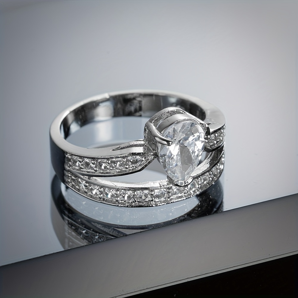 Women's Stylish Water Drop Ring, Valentine's Day Gift