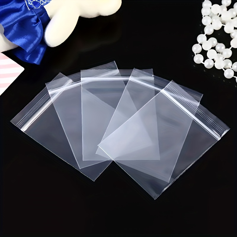 2''x 3'', (Pack of 100) Small Clear Poly Zipper Bags 2 Mil Reclosable  Zipper Lock Storage Plastic Bag for Jewelry, Candy