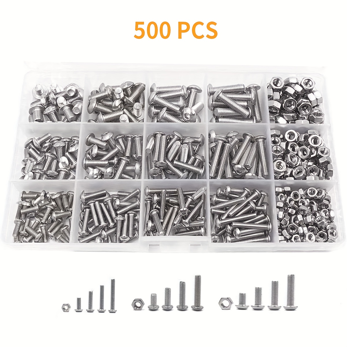 500pcs Laptop Notebook Computer Motherboard Screws Kit, M2 M2.5 M3 Flat  Head Phillips Tiny Screws Assortment