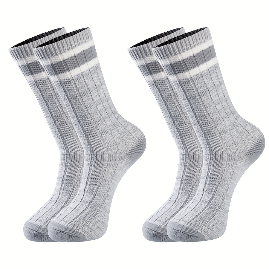 Striped Crew Socks Comfy & Breathable Women's Stockings