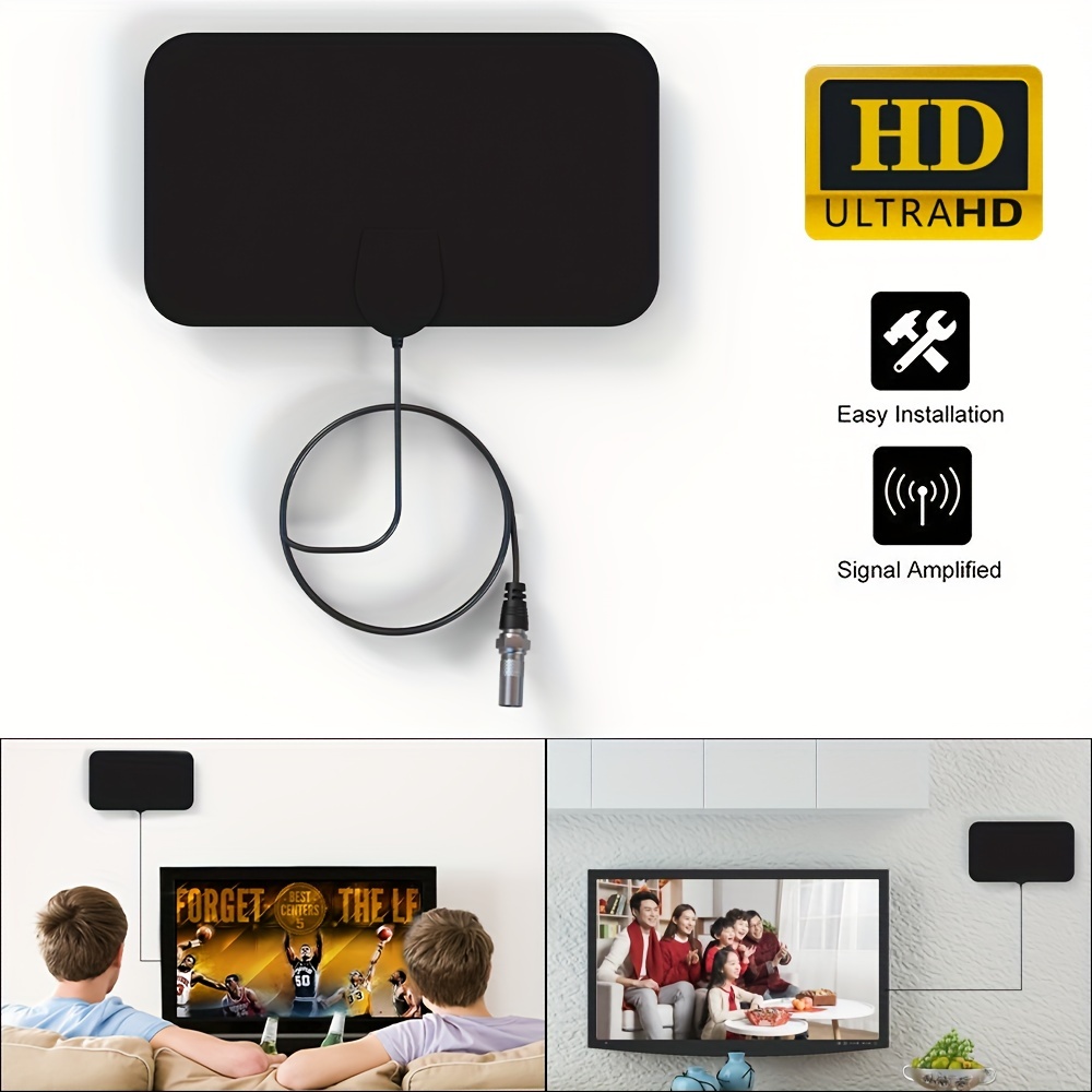 Boost Your TV * with the 300-Mile Range HD Digital TV Antenna - 4K Support  & Free View Channels!