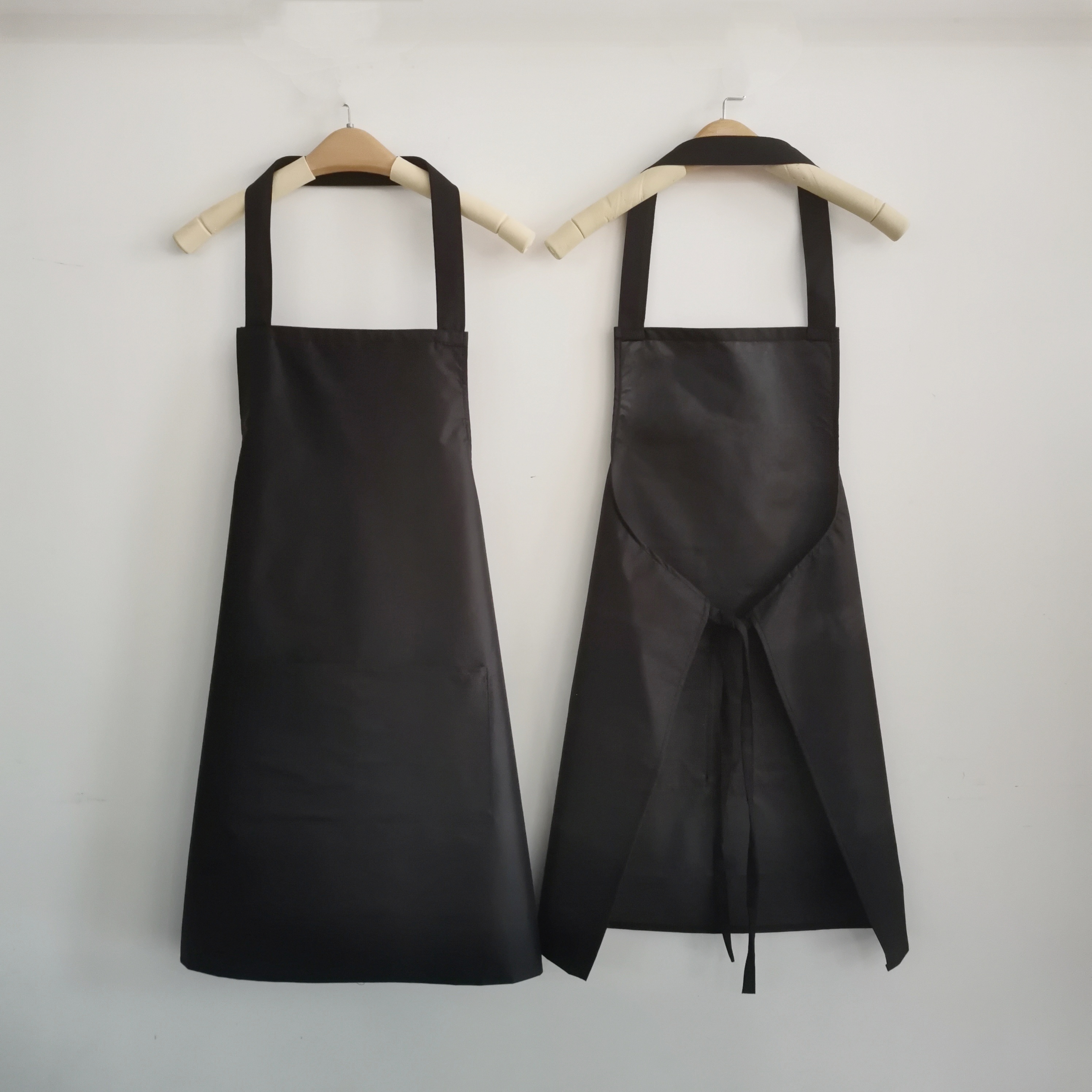 Fashion Men Women Solid Cooking Kitchen Restaurant Bib Apron Dress with  Pocket