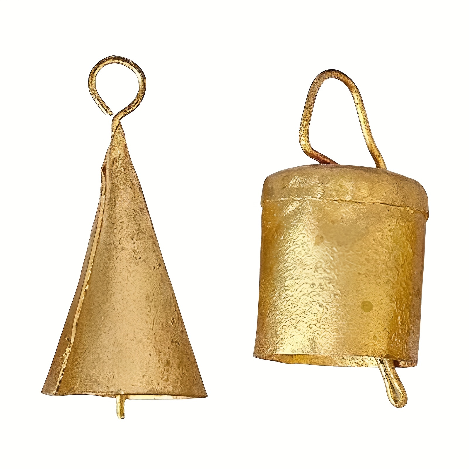 Craft Bells,20Pcs Jingle Bells Brass Bells for Crafts with Spring Hooks Hanging