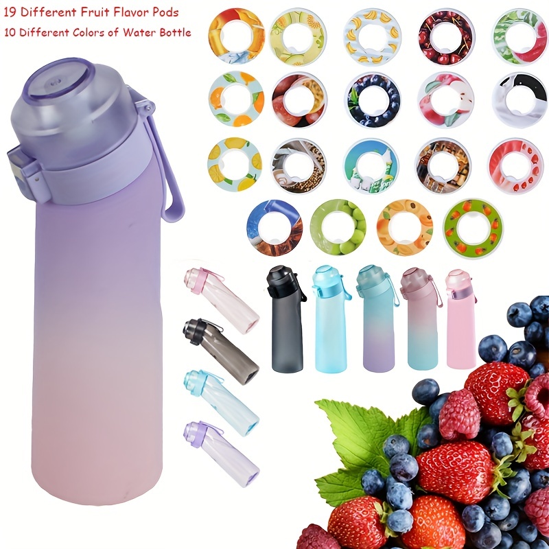Air Up Water Bottle Taste Pod Air Fruit Fragrance Flavored Water Bottle(blue  650ml)(tritan)