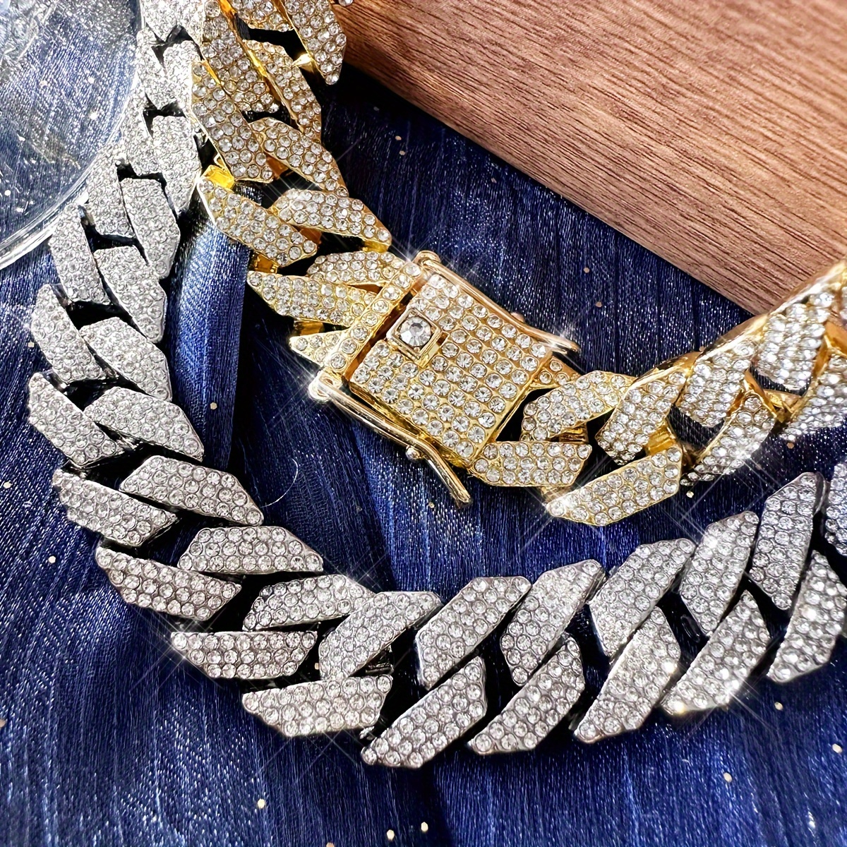   3 row   cuban link chain necklace for men funky hip hop style zinc alloy   parties details 8