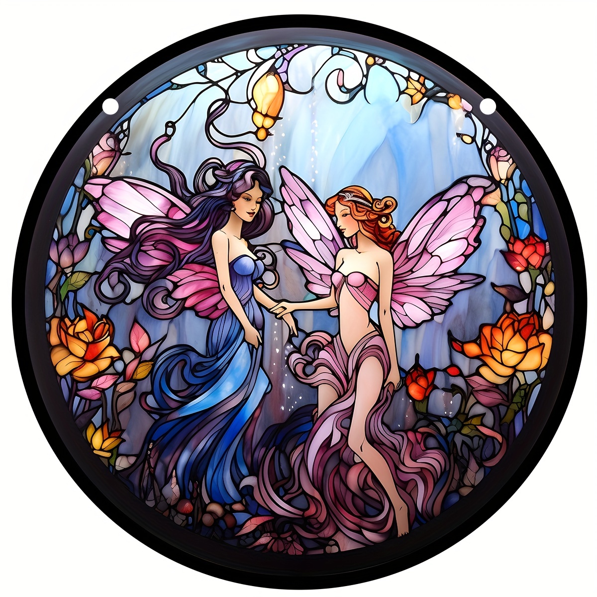 Fairy Stained Window Hanging fairy Decor Suncatcher For - Temu